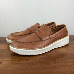Cole Haan Grand Series Topspin Penny Loafer Brown Leather C36646 Men's Size 13M.